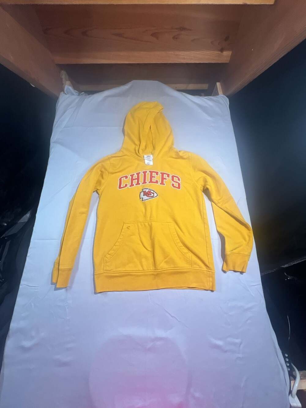 Kansas City Chiefs kids Yellow Cotton Hoodie -